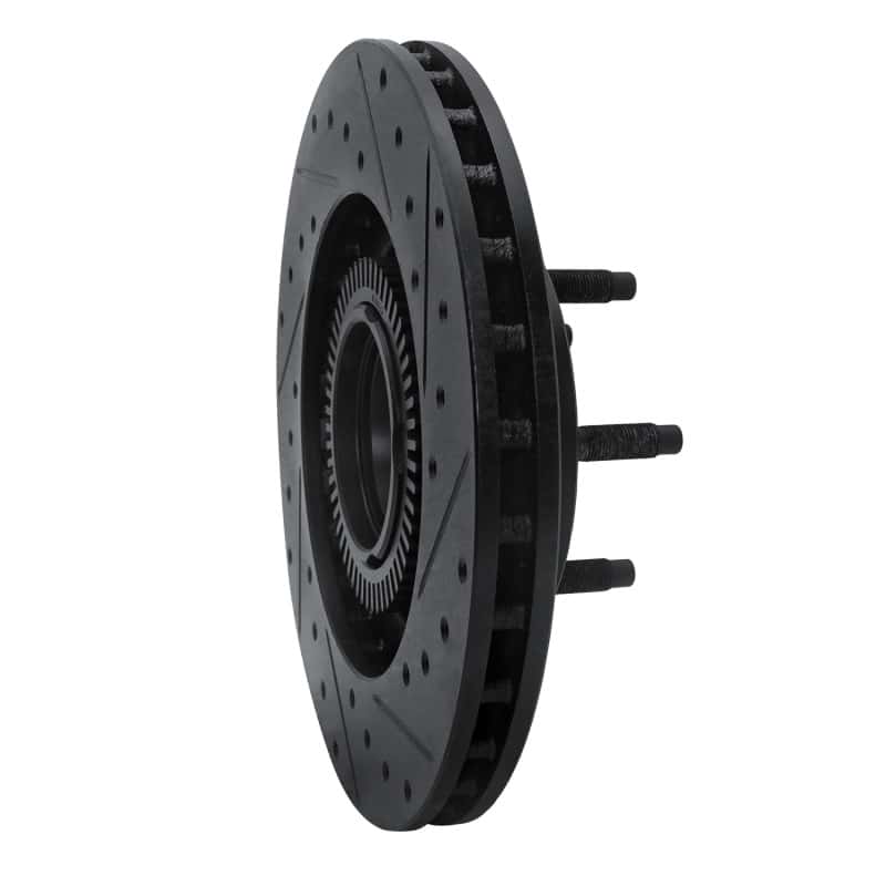 R1 Concepts — R1 95-97 Ford Ranger (USA/Canada) Front Left Drilled & Slotted Black Brake Rotor
R1 Brake Rotor Drill - view 4