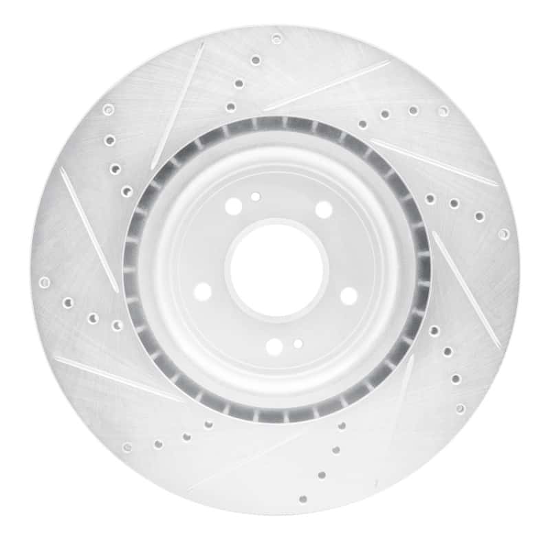 R1 Concepts — R1 08-15 Mitsubishi Lancer Front Right Drilled & Slotted Silver Brake Rotor
R1 Brake Rotor Drill - view 5