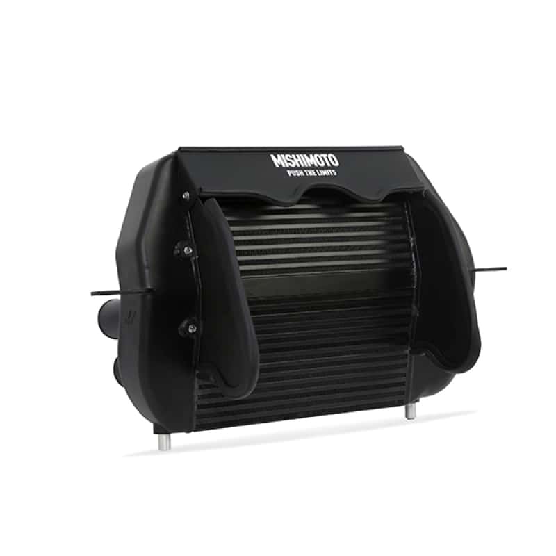 Mishimoto — Mishimoto 2011-2014 Ford F-150 EcoBoost Black Intercooler w/ Polished Pipes - view 4