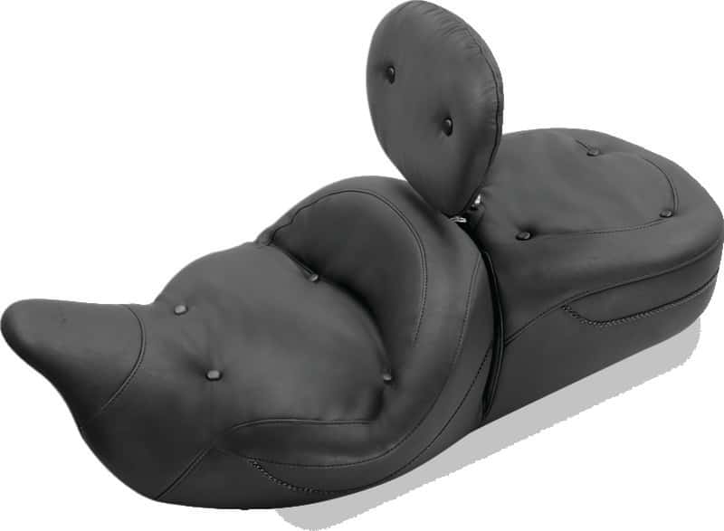 Mustang Motorcycle — Mustang 06-17 Harley Dyna Wide Tripper Solo Seat Diamond Stitch - Distressed Brown - view 2