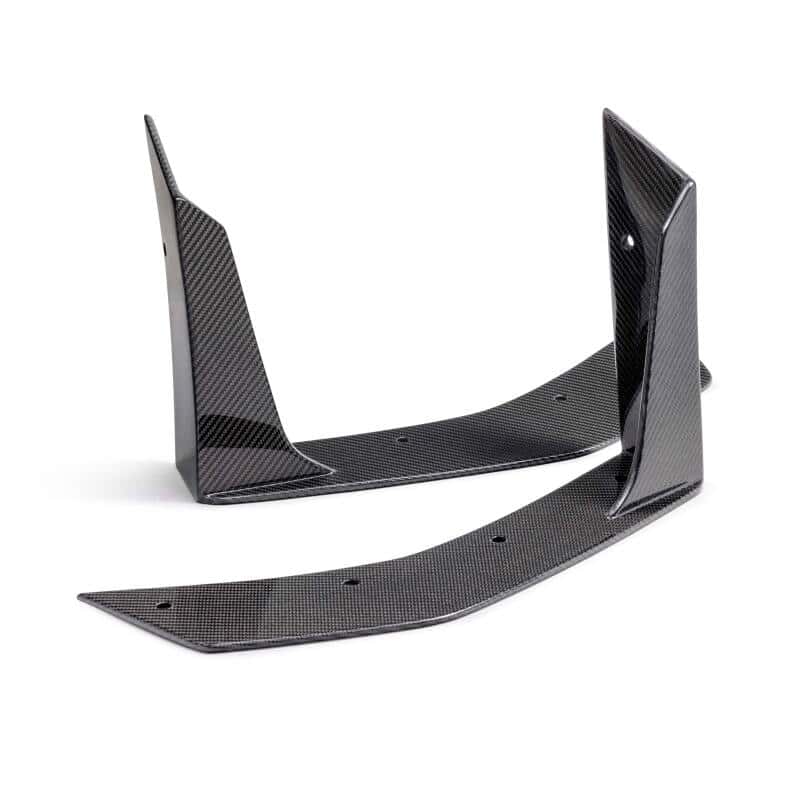 Anderson Composites — Anderson Composites 2024 Ford Mustang Type-GT5 Carbon Fiber Front Splitter Wickers - view 1