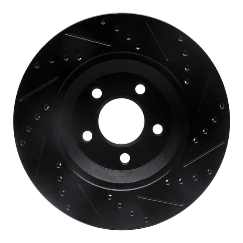 R1 Concepts — R1 05-14 Ford Mustang Front Left Drilled & Slotted Black Brake Rotor
R1 Brake Rotor Drill - view 5