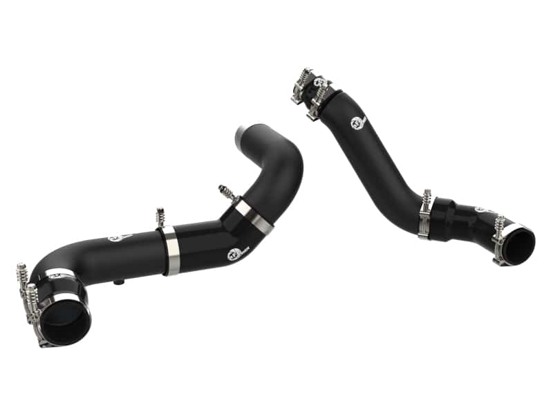 aFe — aFe 16-19 RAM 1500 V6 3.0L (TD) BladeRunner 3in Aluminum Hot & Cold Charge Pipe Kit - Black
Charge Pipe Kit - view 1