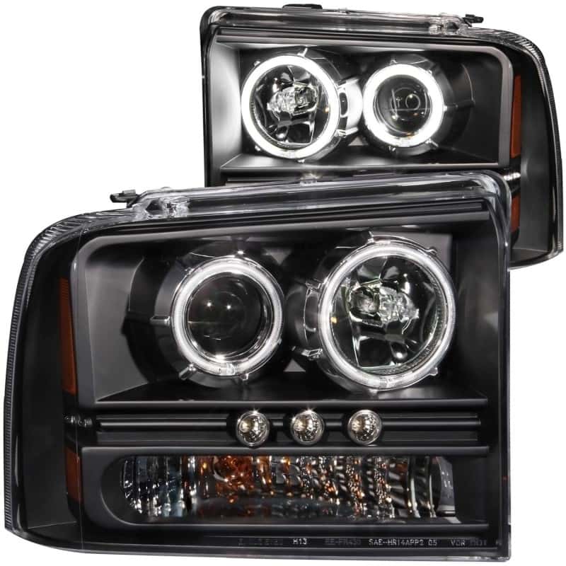 ANZO — ANZO 2005-2007 Ford Excursion Projector Headlights w/ Halo Black w/ LED Strip (CCFL) 1pc
Head Light Set
HdLtSet - view 1