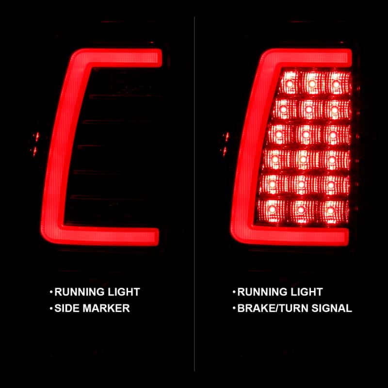 ANZO — ANZO 1999-2002 Chevy Silverado 1500 LED Taillights Plank Style Chrome With Red/Clear Lens - view 3