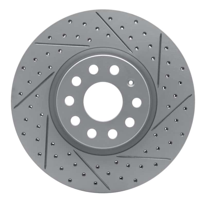R1 Concepts — R1 05-25 Audi Tt Front Right Drilled & Slotted Geo-Carbon Rotor - view 1