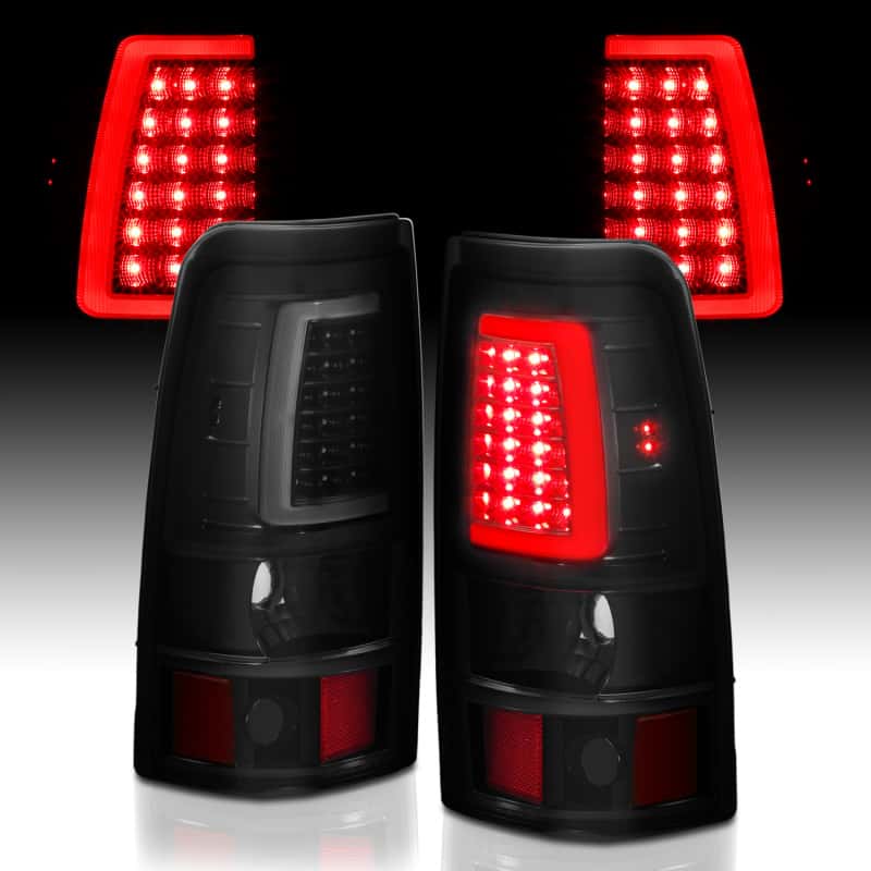 ANZO — ANZO 2003-2006 Chevy Silverado 1500 LED Taillights Plank Style Black w/Smoke Lens - view 6