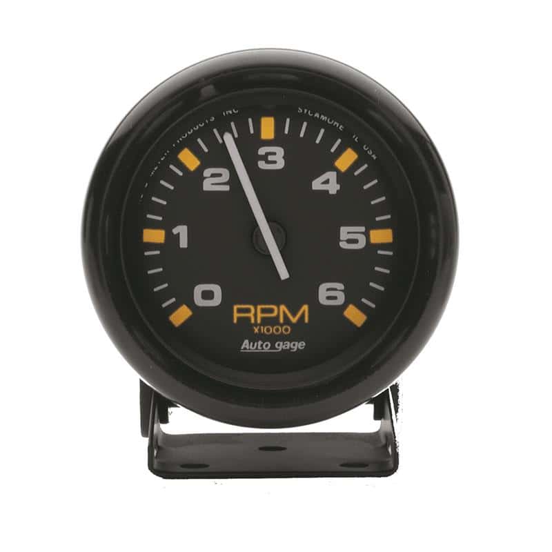 AutoMeter — Autometer Autogage 2-3/4in Black 6,000 RPM Pedestal Mount Mini Tachometer
2.75" TACH 6kRPM S B - view 2