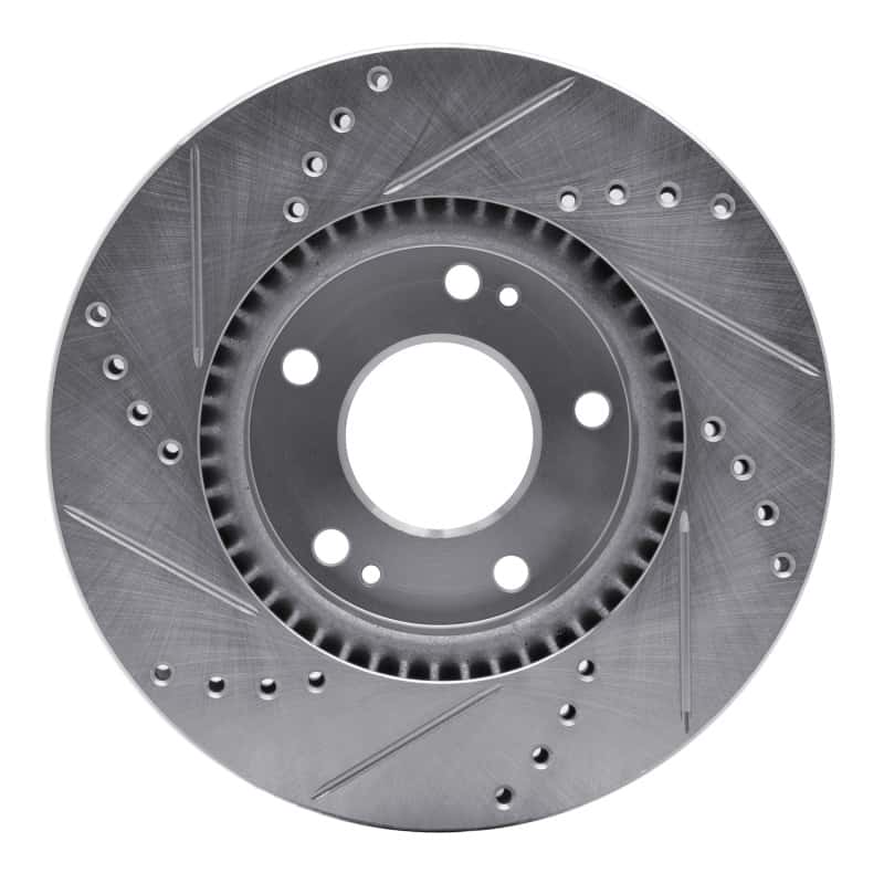 R1 Concepts — R1 03-13 Hyundai Sonata Front Right Drilled & Slotted Silver Brake Rotor
R1 Brake Rotor Drill - view 5