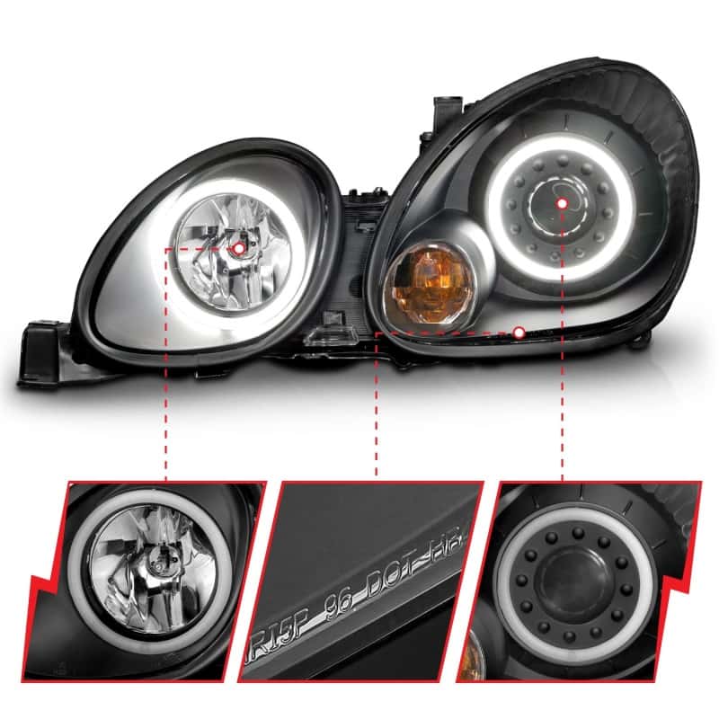 ANZO — ANZO 1998-2005 Lexus Gs300 Projector Headlights w/ Halo Black
Head Light Set
HdLtSet - view 4