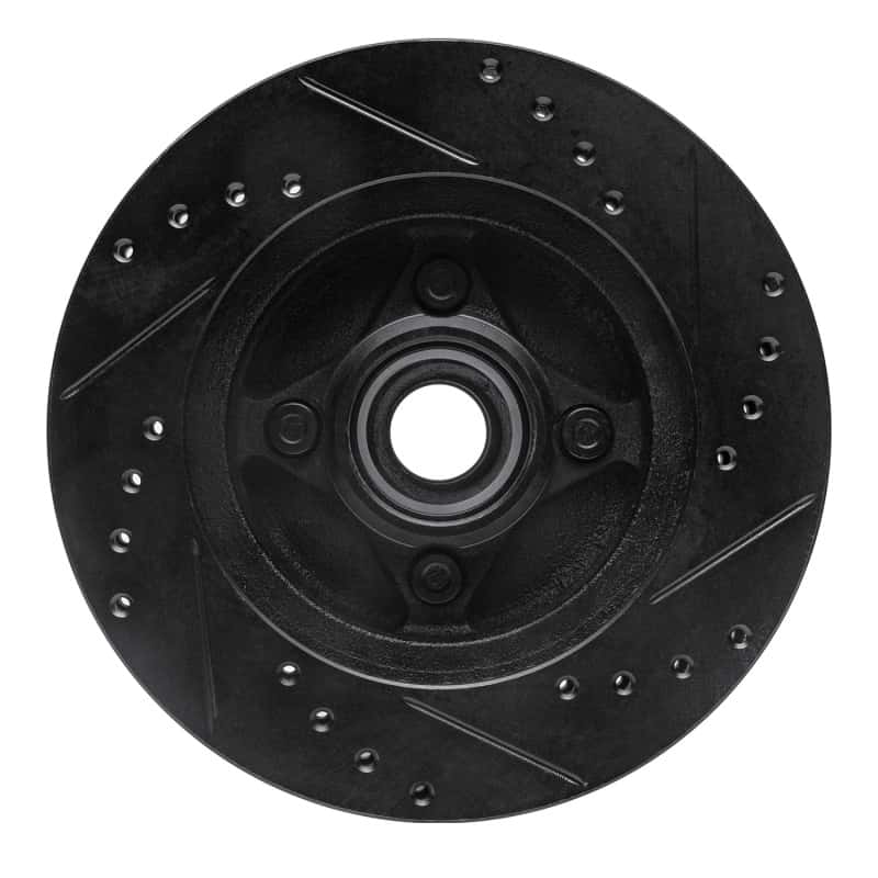 R1 Concepts — R1 87-93 Ford Mustang Front Left Drilled & Slotted Black Brake Rotor
R1 Brake Rotor Drill - view 5