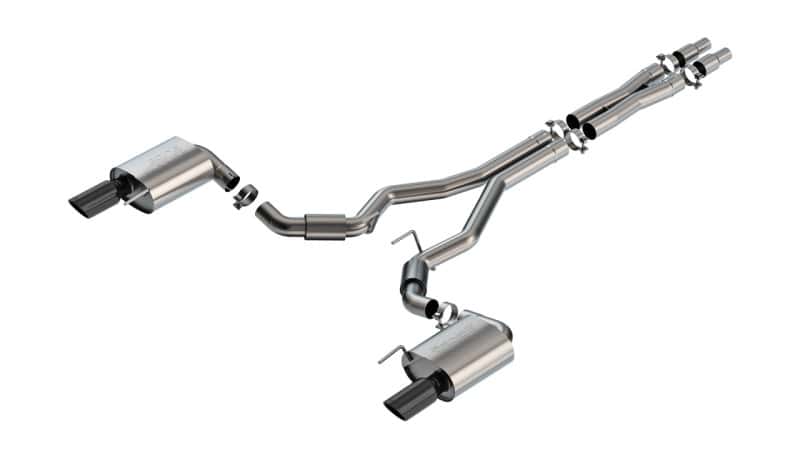 Borla — Borla 2024 Ford Mustang GT 5.0L V8 w/o Active Exhaust S-Type Cat-Back Exhaust System - Black Chrome
Cat-Back System - view 1