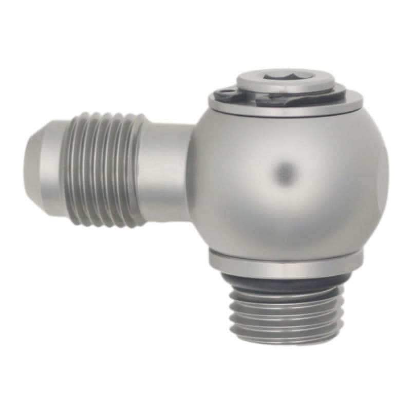 DeatschWerks — DeatschWerks 6AN ORB Male to 6AN Male Flare Low Profile 90-Degree Swivel - Anodized DW Titanium
Lines & Fittings - view 1