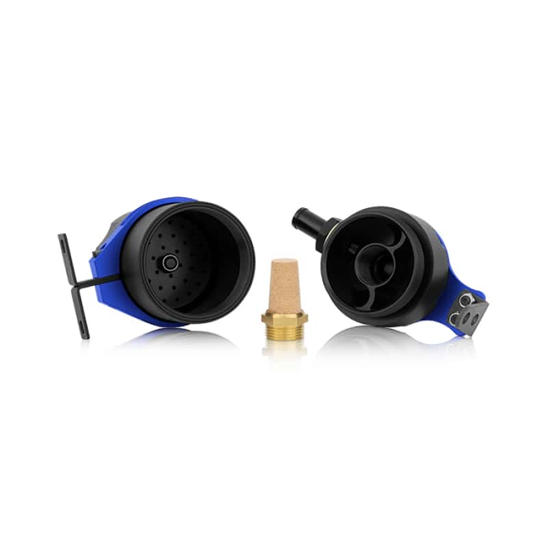 Mishimoto — Mishimoto Universal Baffled Oil Catch Can - Blue - view 13