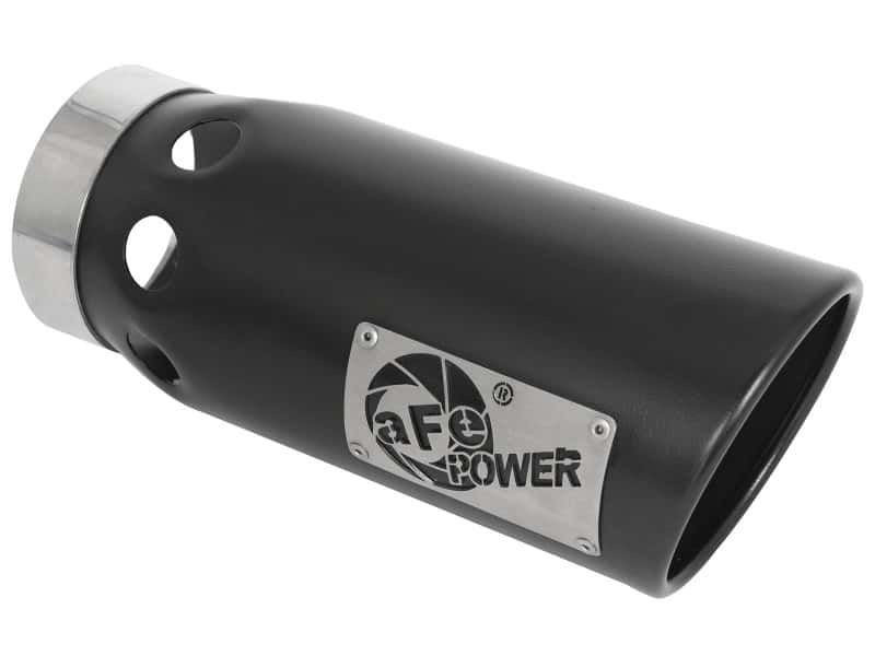 aFe — aFe Large Bore-HD 4in 409SS DPF-Back Exhaust System w/Black Tip 20 GM Diesel Trucks V8-6.6L (td) L5P
DPF-Back Exhaust - view 3