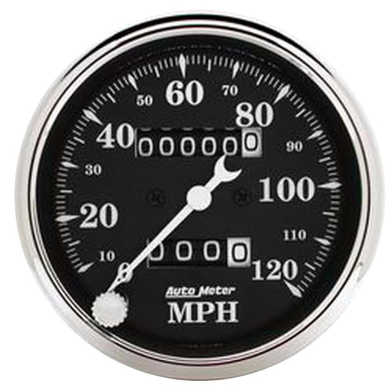 AutoMeter — AutoMeter Gauge Speedo. 3-1/8in. 120MPH Mechanical Old Tyme Blk
3-1/8" SPEEDO, 120 M - view 2