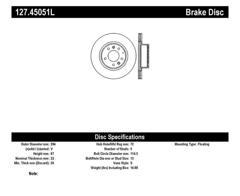 Stoptech — StopTech Slotted & Drilled Sport Brake Rotor
Slot/Drill Rotor - view 3