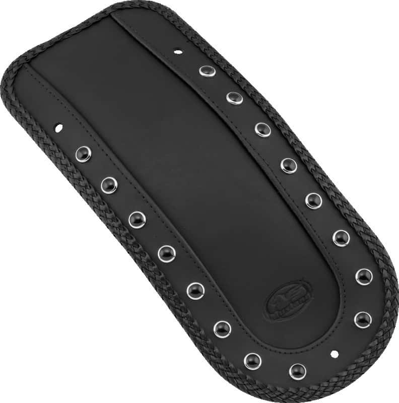 Mustang Motorcycle — Mustang 08-21 Harley FL Touring Fender Bib w/Blk Pearl w/Studs - Black - view 1