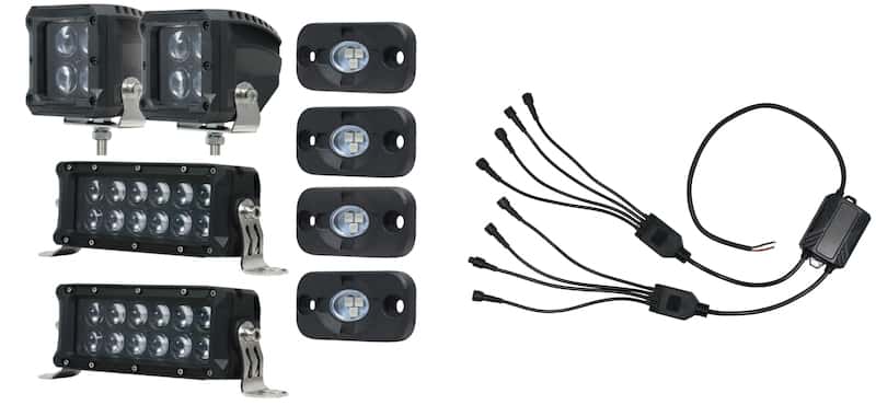 Hella — Hella Value Fit Kit 8in Light Bars - 8x Converter - Cube Lights x 2 - Rocker Lights x 4 - view 3