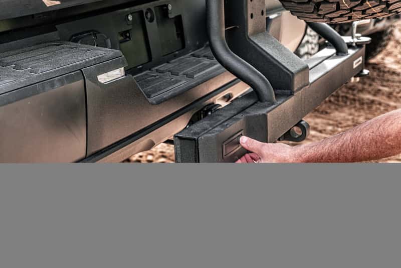 Go Rhino — Go Rhino Swing-A-Way Hitch Mounted Tire Carrier (Lic. Plate Lights Not Included) - Textured Black
2" Hitch TireCarrier - view 14