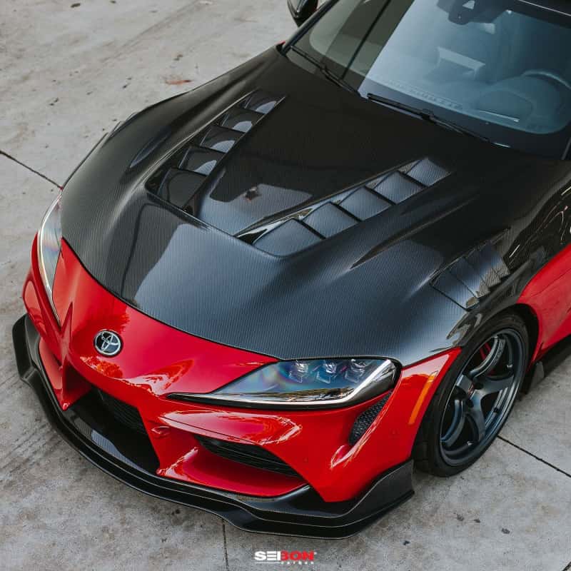 Seibon — Seibon 2020+ Toyota GR Supra TV-Style Carbon Fiber Hood - view 10