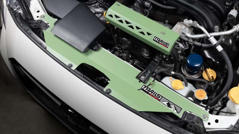 GrimmSpeed — GrimmSpeed 2018+ Subaru Crosstrek TRAILS Radiator Shroud - Green - view 4
