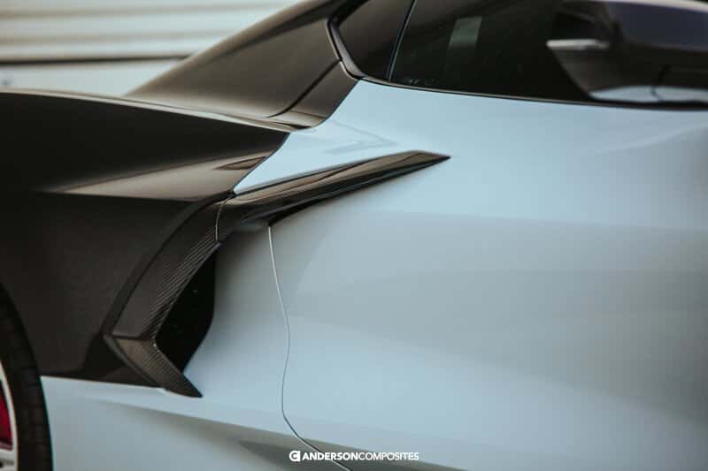 Anderson Composites — Anderson Composites 20-21 Chevrolet Corvette C8 Stingray Carbon Fiber Side Scoops
carbon fiber scoops - view 6