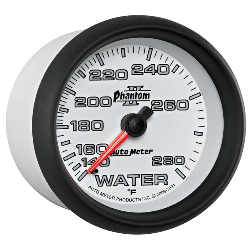AutoMeter — Autometer Phantom II 2-5/8in 140-280 Degree F Mechanical Water Gauge
2-5/8" WATER TEMP, 1 - view 11