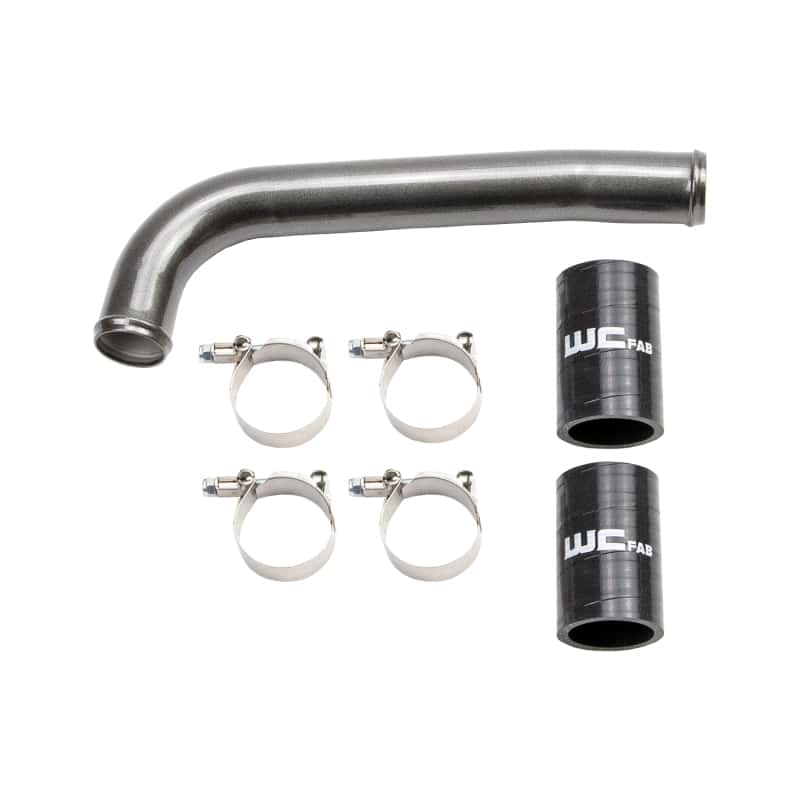 Wehrli — Wehrli 01-05 Chevrolet 6.6L LB7/LLY Duramax Upper Coolant Pipe - WCFab Grey
Clnt pipe 01-05 GRY - view 1