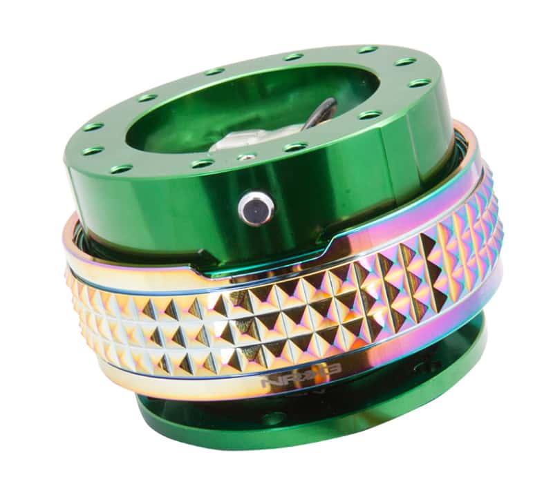 NRG — NRG Quick Release Kit - Pyramid Edition - Green Body / Neochrome Pyramid Ring - view 1