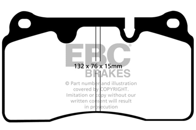 EBC — EBC 04-12 Aston Martin DB9 5.9 Bluestuff Front Brake Pads
Disc Brake Pad - view 4