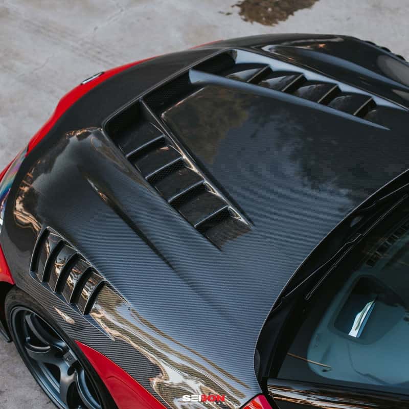 Seibon — Seibon 2020+ Toyota GR Supra TV-Style Carbon Fiber Hood - view 9