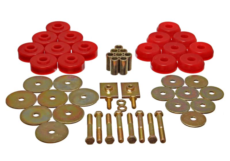 Energy Suspension — Energy Suspension Body Mount Set Exc. Convertible - Red
BodyMntBshKt - view 3