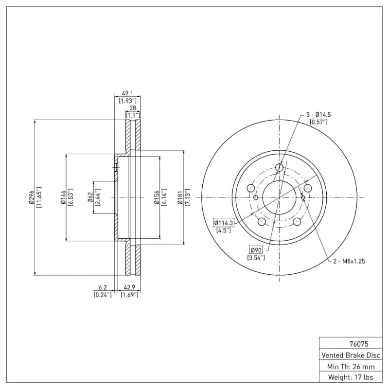 DFC — DFC 02-15 Lexus ES300 Front GeoSPEC Coated Rotor
DFC Brake Rotor - view 6