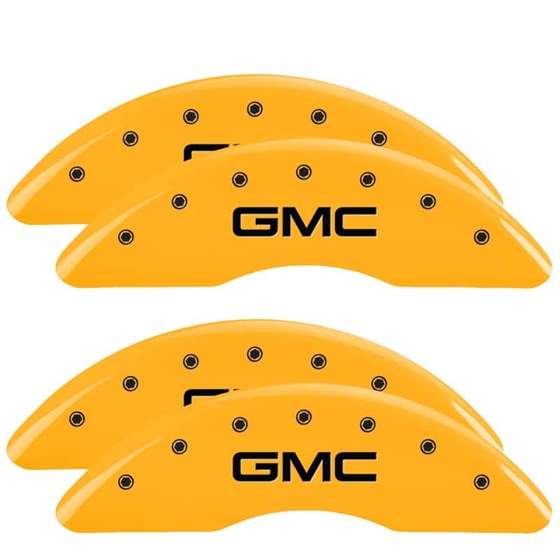 MGP — MGP 4 Caliper Covers Engraved Front & Rear GMC Yellow finish black ch
Caliper Covers - view 1