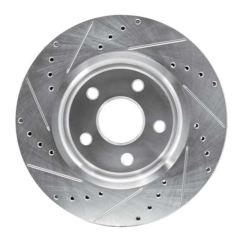 R1 Concepts — R1 05-10 Jeep Grand Cherokee Front Right Drilled & Slotted Silver Brake Rotor
R1 Brake Rotor Drill - view 5