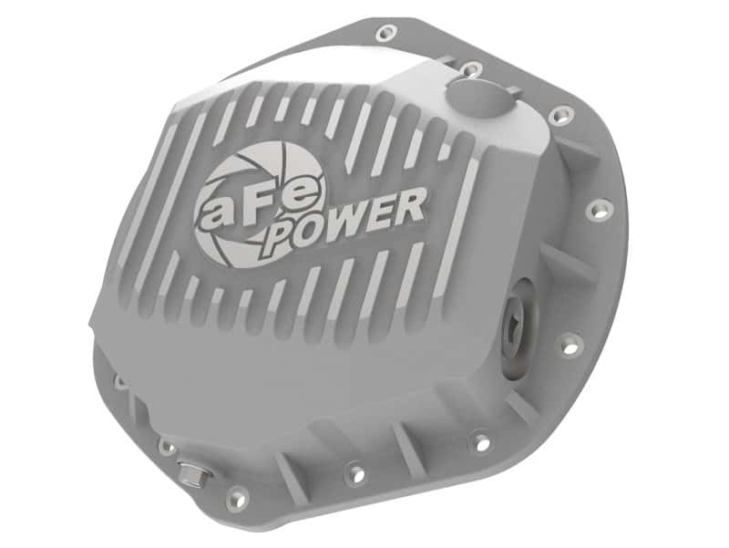 aFe — aFe Street Series Rear Differential Cover Raw w/ Machined Fins 01-18 GM Diesel Trucks V8-6.6L (td)
Differential Cover - view 1