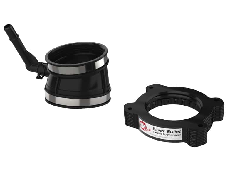 aFe — aFe 2020 Vette C8 Silver Bullet Aluminum Throttle Body Spacer / Works With Factory Intake Only - Blk
Throttle Body Spacer - view 4