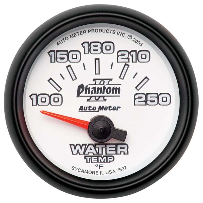 AutoMeter — Autometer Phantom II 52.4mm SSE 100-250 Deg F Water Temperature Gauge
2-1/16" WATER TEMP, - view 4
