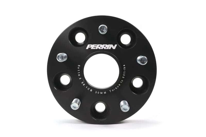 Perrin Performance — PERRIN Subaru 30mm Wheel Spacers 5x114.3 BP w/56mm Hub - Black - view 9