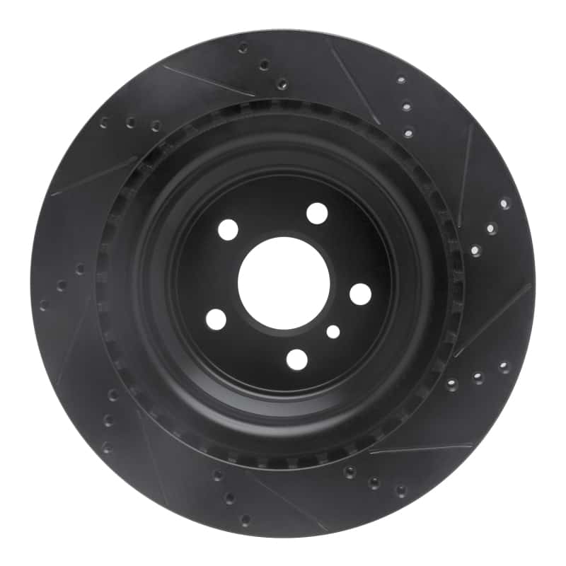 R1 Concepts — R1 13-19 Mercedes-Benz GL350 Rear Left Drilled & Slotted Black Brake Rotor
R1 Brake Rotor Drill - view 5