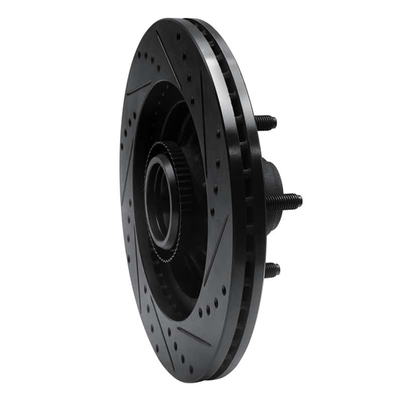 R1 Concepts — R1 00-04 Ford F-150 RWD Front Left Drilled & Slotted Black Brake Rotor
R1 Brake Rotor Drill - view 4