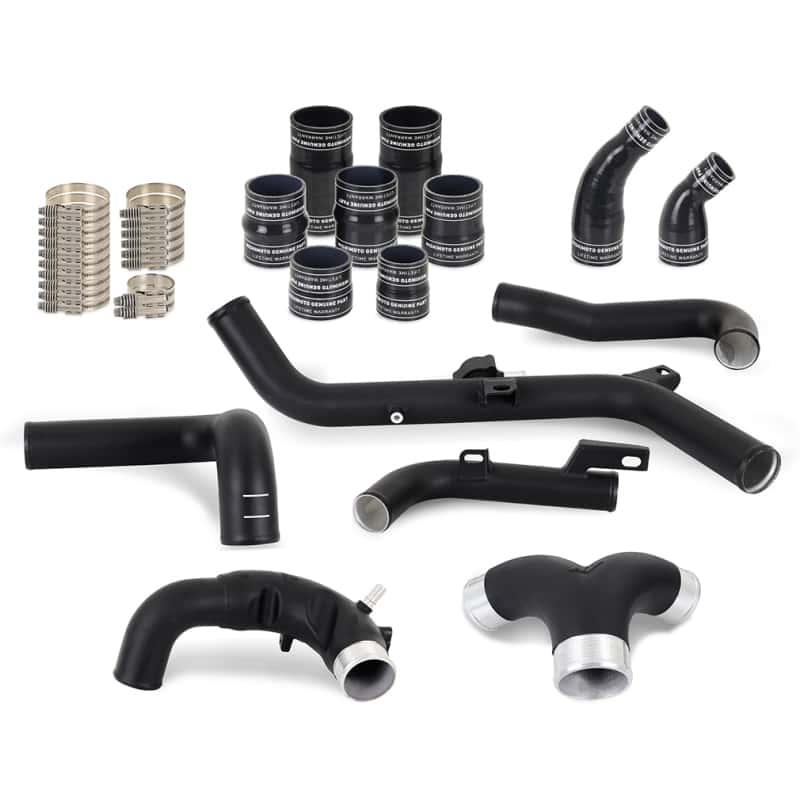 Mishimoto — Mishimoto 2021+ Ford Bronco 2.7L High-Mount Intercooler Pipe Upgrade Kit - Wrinkle Black
Intercooler Pipe Set - view 1