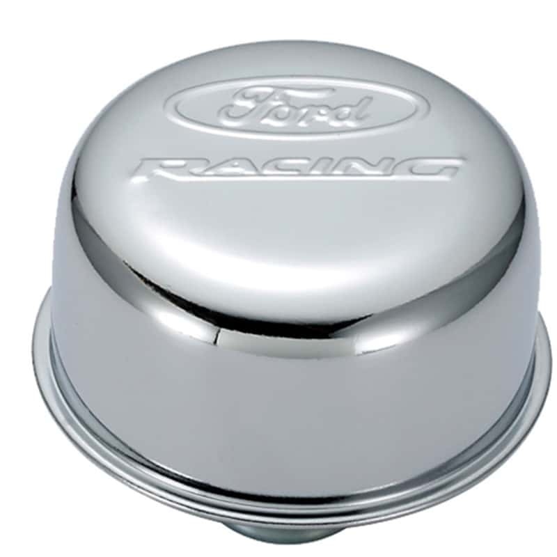 Ford Racing — Ford Racing Logo Push-In Type Air Breather Cap - Chrome
Oil Breather Cap - view 1