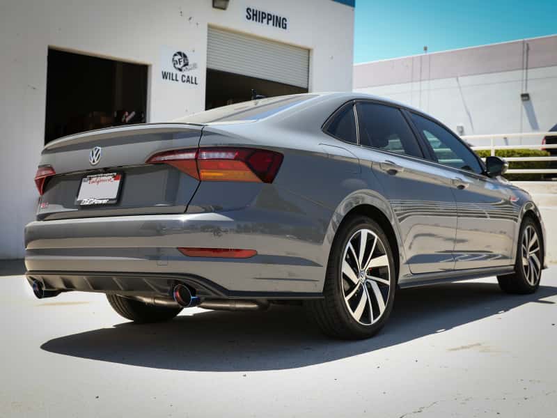aFe — aFe 19-21 VW Jetta GLI (MKVII) L4-2.0L (t) MACH Force-Xp 304 SS Cat-Back Exhaust System Blue Tips
Cat-Back Exhaust - view 3