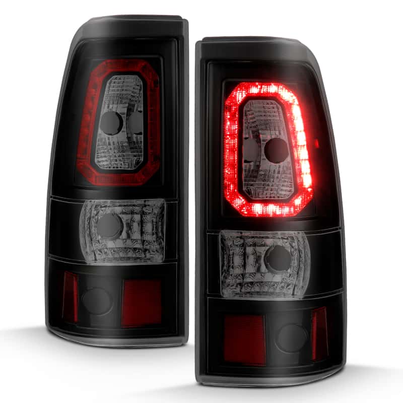 ANZO — ANZO 2003-2006 Chevy Silverado 1500 LED Taillights Plank Style Black w/Smoke Lens - view 6