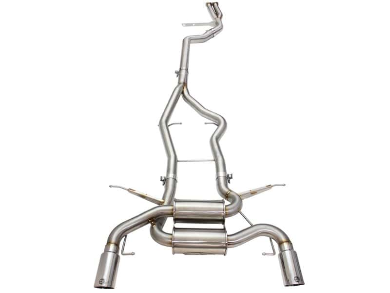 aFe — aFe MACHForce XP SS-304 Polish Tip 3.0in-2.5in Dia Cat Back Exhaust 11-13 BMW 335i (E90/E92) 3.0L
Cat-Back Exhaust - view 2