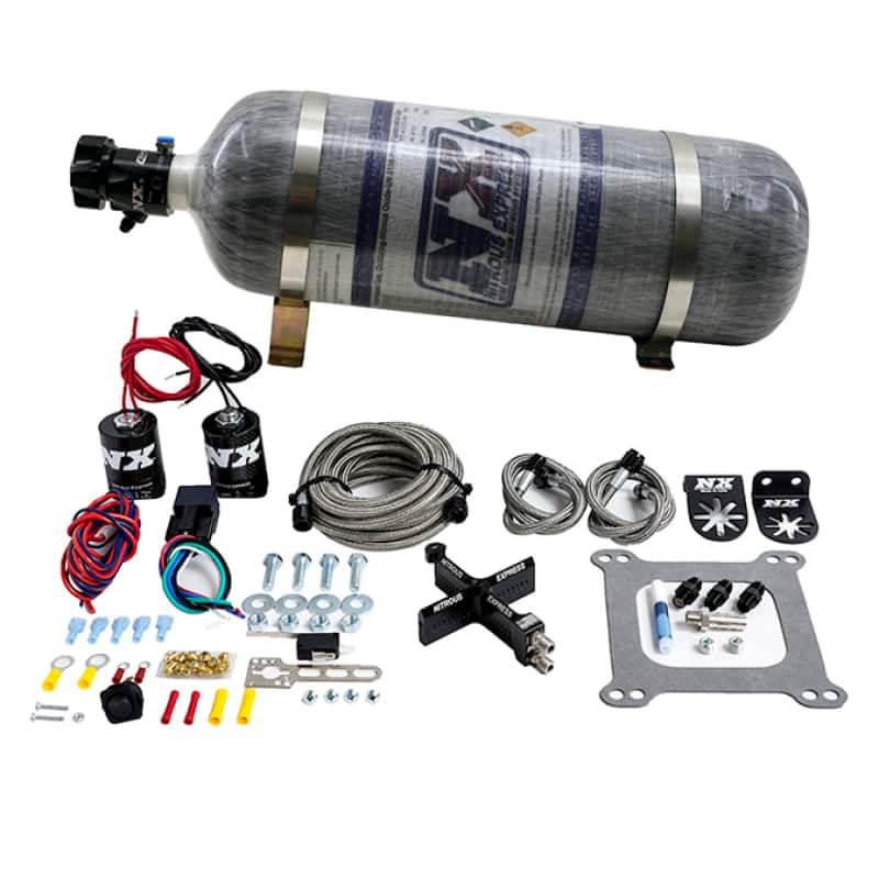 Nitrous Express — Nitrous Express 4150 Covert Crossbar Plate System Pro Power 100-500HP (12lb Bottle)
Injection System Kit - view 1