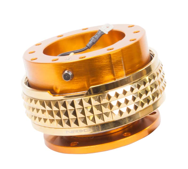 NRG — NRG Quick Release Kit - Pyramid Edition - Rose Gold Body / Chrome Gold Pyramid Ring - view 1