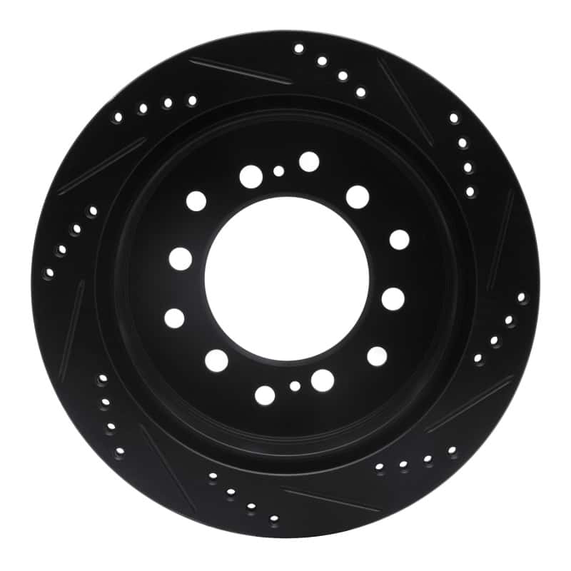 R1 Concepts — R1 01-09 Lexus GX470 Rear Left Drilled & Slotted Black Brake Rotor
R1 Brake Rotor Drill - view 5